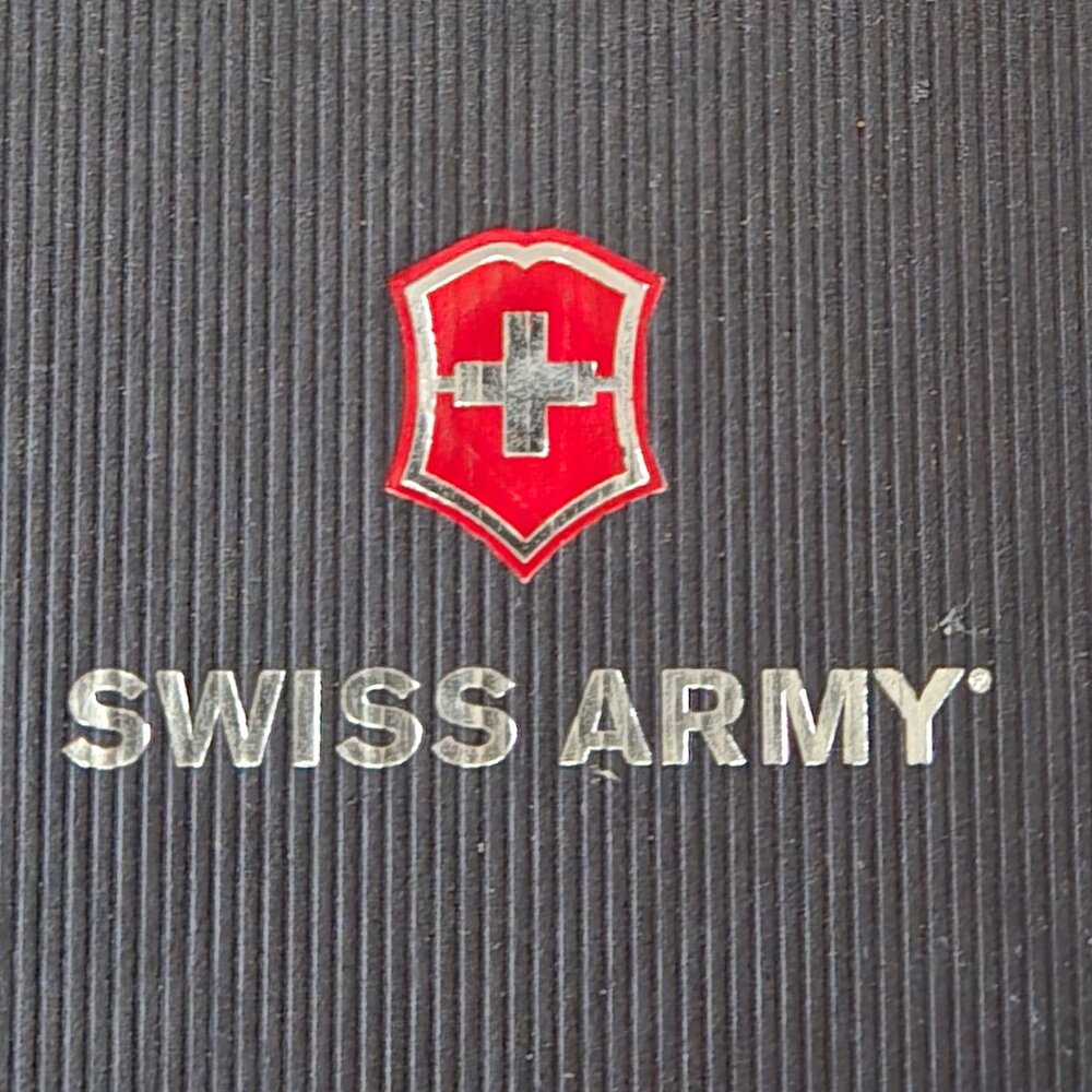 Original Swiss Army Gift Set Dual Time Travel Alarm and Classic Swiss Army Knife
